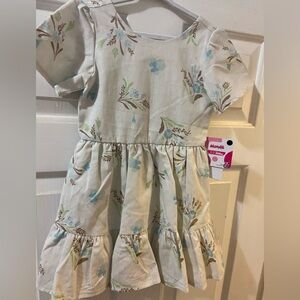 Minnie Mouse Disney Girls 4 Floral Dress Ruffle Back Detail